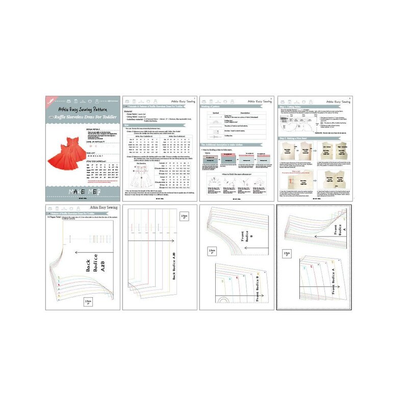 Sewing Pattern &amp; Tutorials PDF for Toddler Infant Baby Girls - Etsy