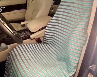 Car Seat Cover-Protective Towel for the Car-All Natural Fabrics-Turkish Cotton-Adjustable-Washable-Made in USA!-FREE SHIPPING! Many Colors!