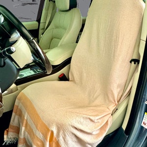 Car Seat Cover-Protective Towel for the Car-All Natural Fabrics-Turkish Cotton-Adjustable-Washable-Made in USA!-FREE SHIPPING! Many Colors!