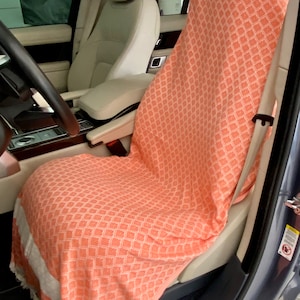 Car Seat Cover -- Yoga Towel for Your Car -- Adjustable, Washable -- Citrus Colors and Fun Patterns - Free Shipping!