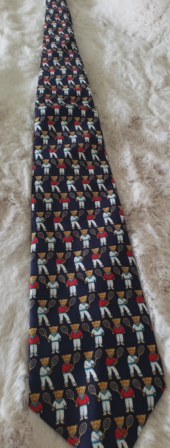 Vintage Beaufort Tie Rack 100% Silk Tennis Necktie