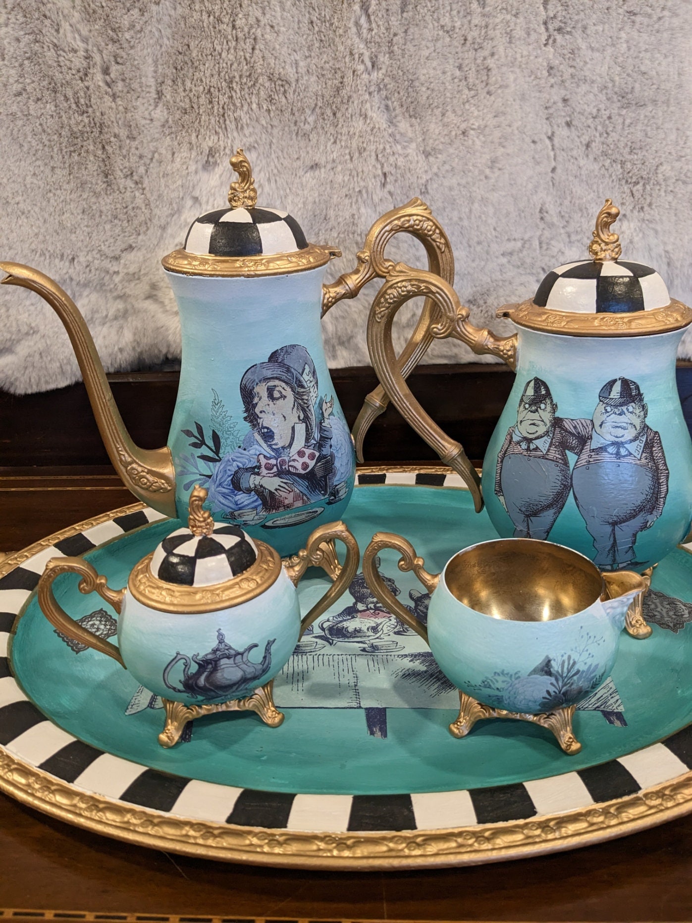Whimsical Animal Teapot and Teacup Sets - Fèves - 12th Scale