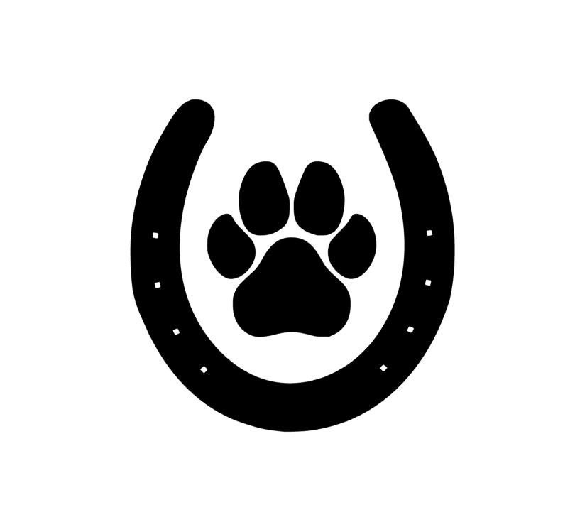 Dog Paw and Horseshoe Decal, Permanent Orcal 651 Vinyl, Ready to Apply Etsy