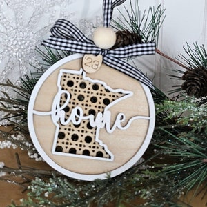 Minnesota Weihnachtsverzierung, MN Geschenk, kleines Dankeschön Geschenk, 2024 Familienurlaub Andenken, Geschenke für Freunde oder Kollegen, neues Zuhause Geschenk