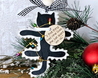 National Lampoons Christmas Vacation fried cat ornament, cousin Eddie quotes ornament, National Lampoons ornament, the Griswolds ornament