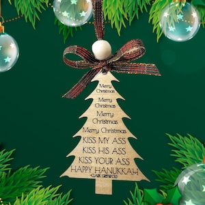 Clark Griswold Rant Christmas tree ornament, The Griswold&#39;s National Lampoons Christmas Vacation, white elephant gift, Funny holiday decor