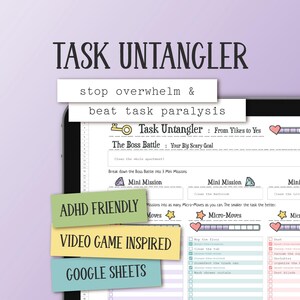 Gamifizierte Aufgabenliste, Aufgabenübersichts-Tabelle, Google Sheets im Retro-Gaming-Stil