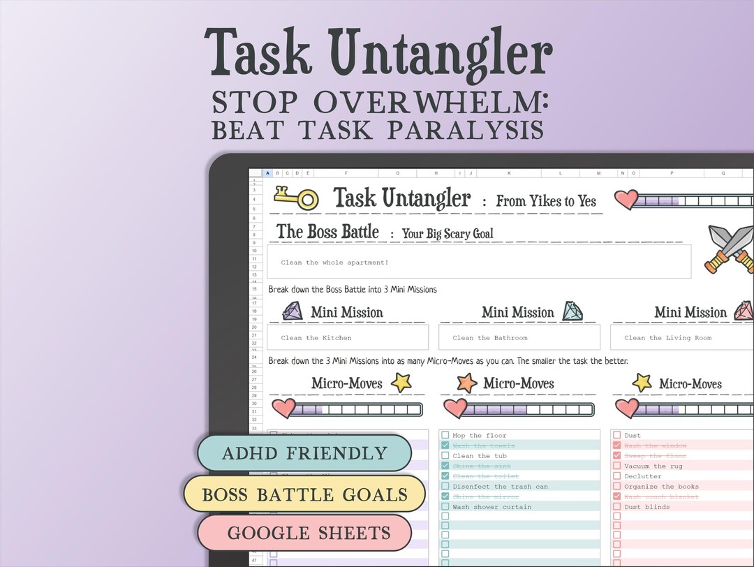 Retro Computer Task List Task Untangler Spreadsheet | Gamified To-do List Task Tracker | Retro ...