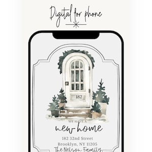 Digitale verhuisaankondiging | We Moved-kaart voor telefoon | Nieuwe adreskaart | Gepersonaliseerd nieuw huis | Sms-kaart New Home | Nieuw huis