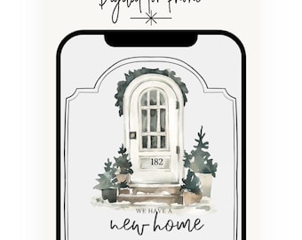 Digitale Umzugsmitteilung: Neue Adresskarte fürs Handy (Canva Template)