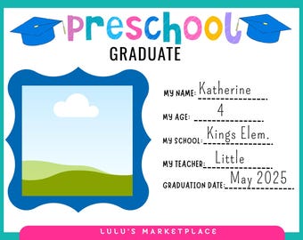 Graduation Cap Template - Preschool and Kindergarten