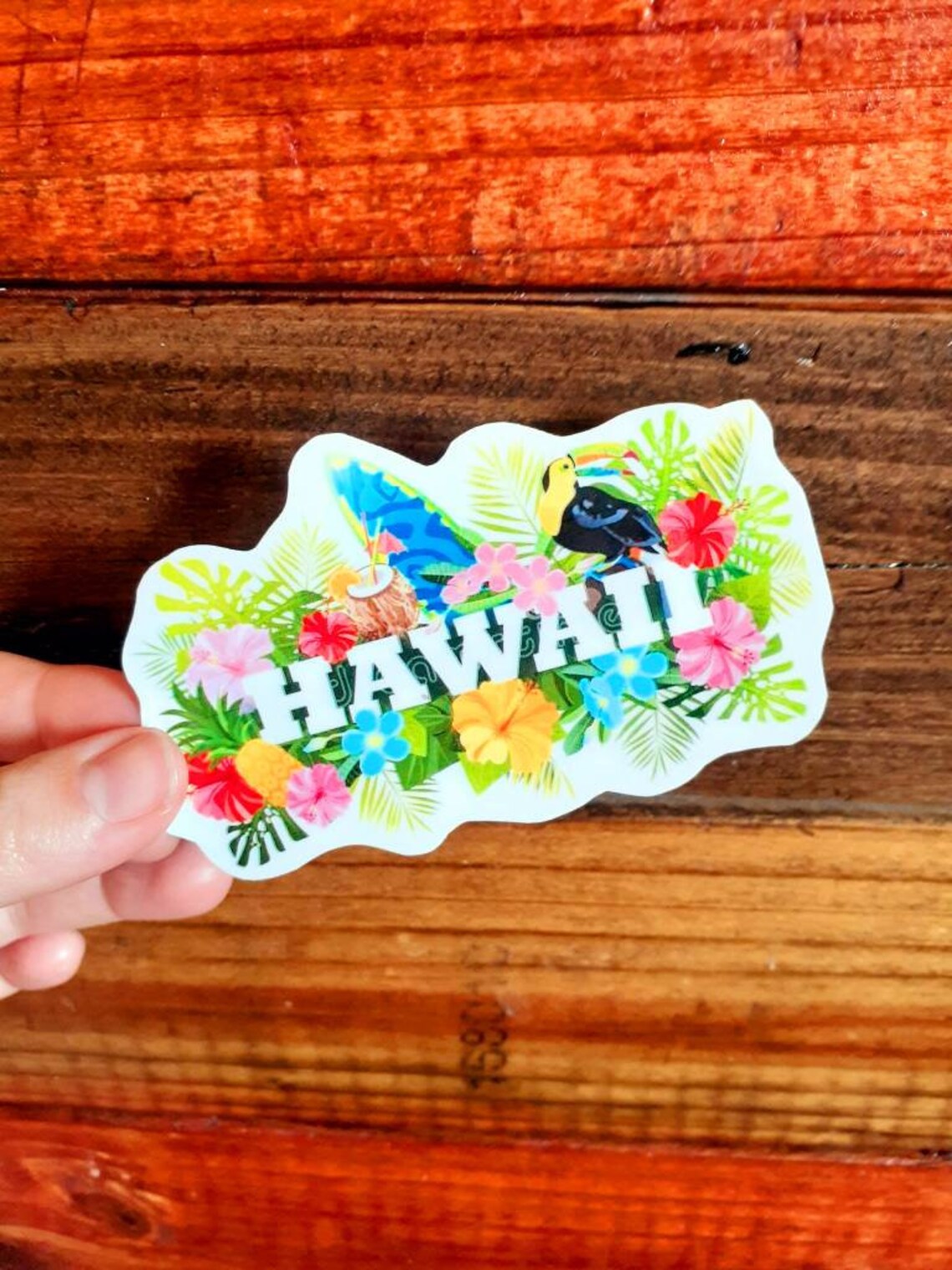 Vinyl sticker Hawaii Waterproof durable laminated hand Etsy