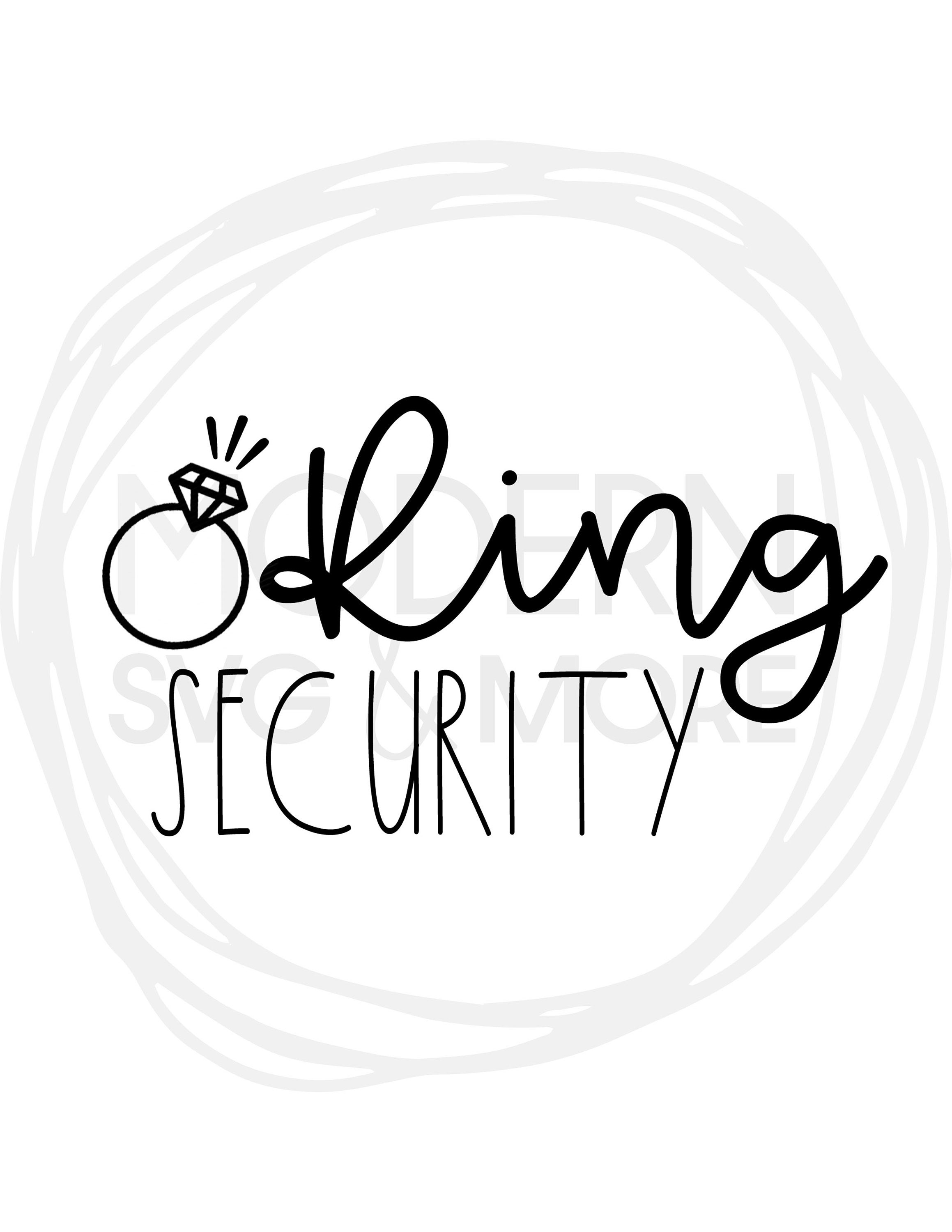Ring Security SVG Wedding Vinyl Cutting File Silhouette Cricut Etsy