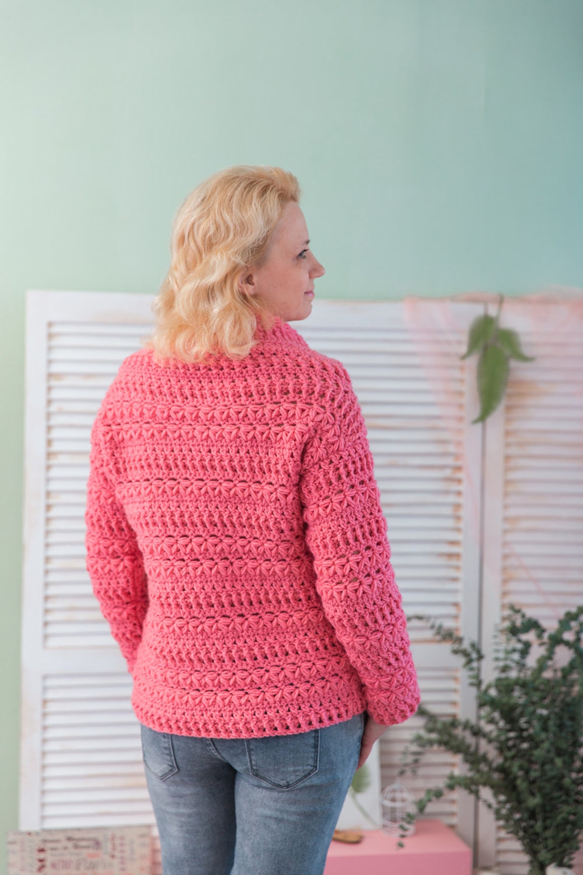 Crochet Sweater PATTERN Wool Pullover Tutorial Warm Sweater Etsy