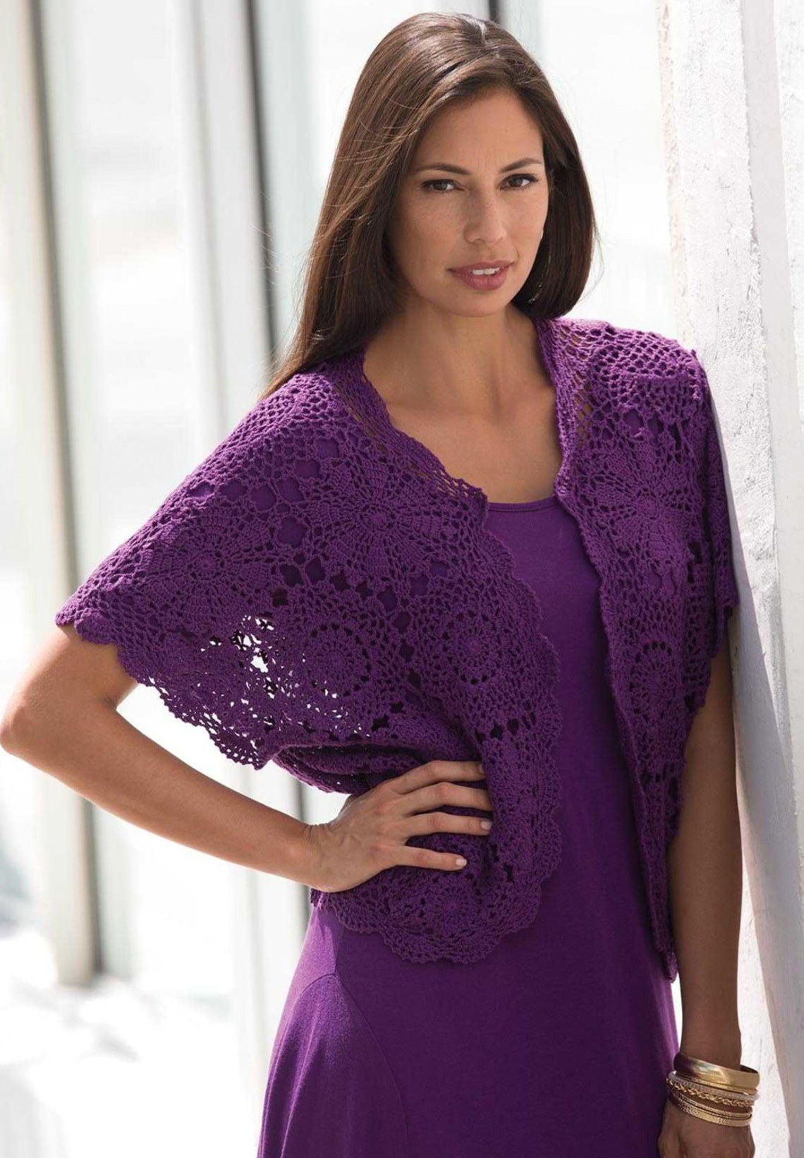 Crochet shrug PATTERN trendy shrug PATTERN detailed Etsy