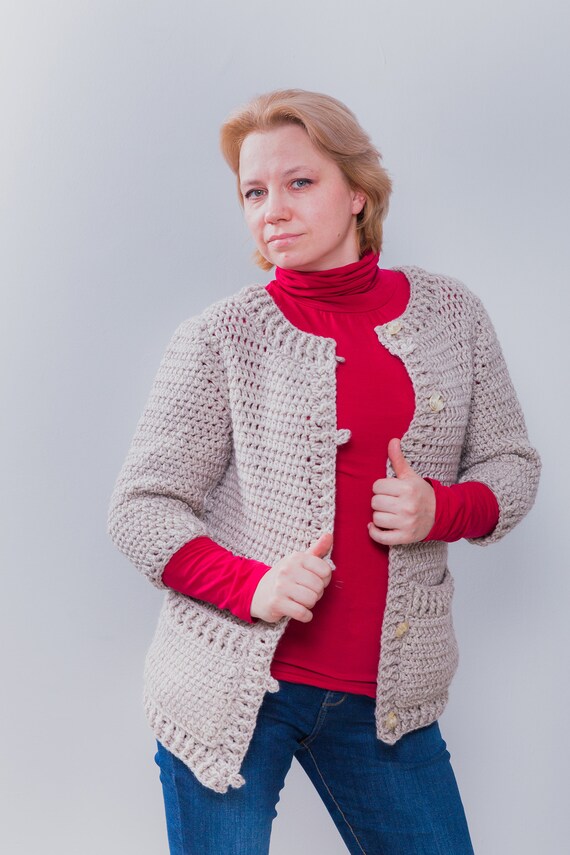 Classic crochet jacket PATTERN simple crochet jacket Etsy
