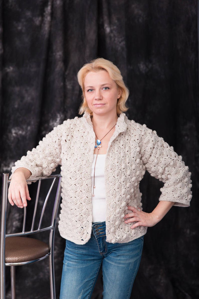 Crochet jacket PATTERN wool jacket tutorial warm jacket Etsy