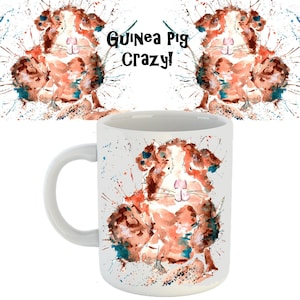 Taza de conejillo de indias, regalo de conejillo de indias, conejillo de indias loco, taza de cerámica, taza de conejillo de indias, taza de animales