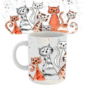 Tazza per gatti, regalo per gatti, tazza per gatti, gatto, tazza in ceramica, gatto personalizzato, regalo personalizzato, gatti pazzi, regalo per gli amanti dei gatti