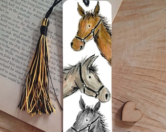 Horse bookmark, metal bookmark, book lover, horse lover gift, cute bookmark