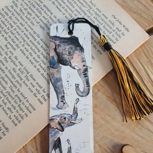 Elephant bookmark, metal bookmark, book lover, elephant lover gift, cute bookmark