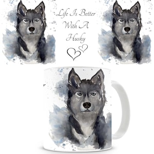 Husky mug, personalised mug, ceramic mug, Husky lover gift, Malamute gift, Malamute mug
