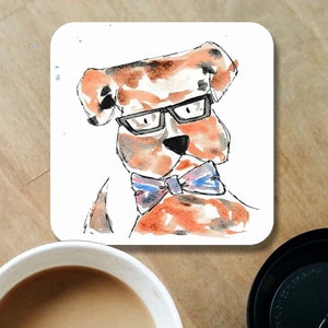 Staffy dog coaster, wooden coaster, dog lover gift, table coaster, drink coaster, housewarming gift, coasters, staffy gift