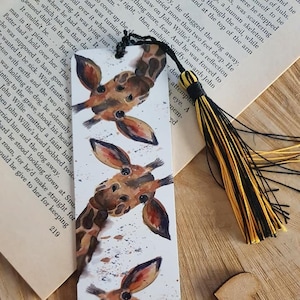 Giraffe bookmark, metal bookmark, book lover, giraffe lover gift, cute bookmark