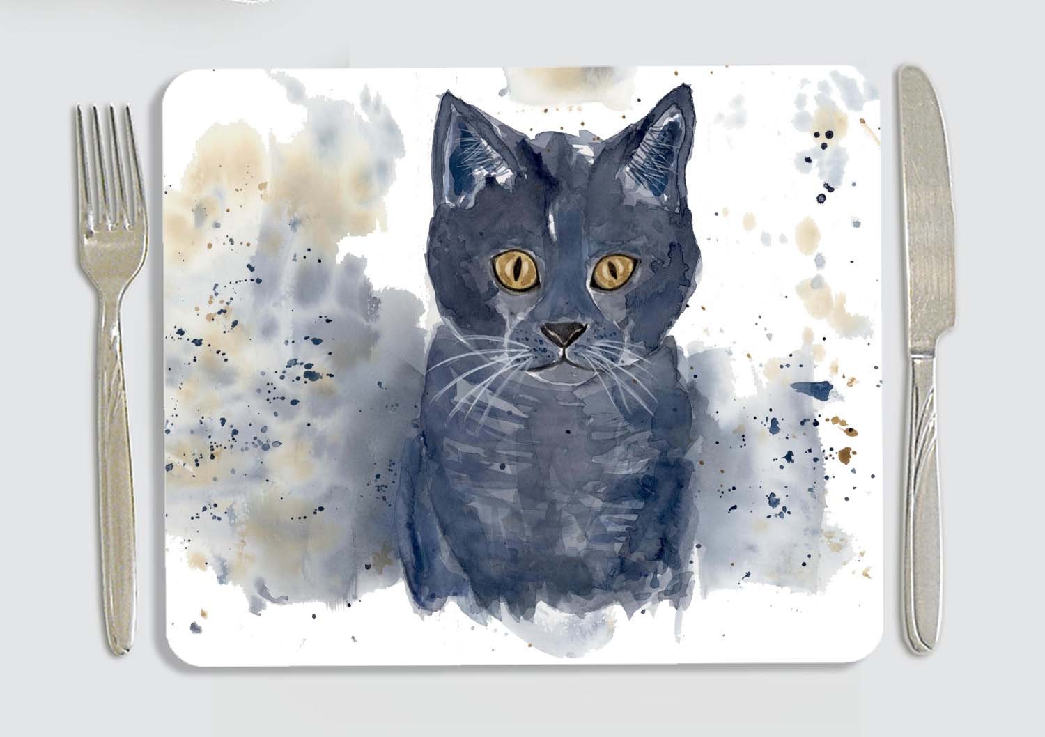 Cat Placemat Personalised Cat Placemat Placemat Country Etsy