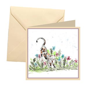 Carte de voeux chat, carte vierge, carte de voeux, carte d'anniversaire, carte de correspondance, carte de remerciement, carte de remerciement chat, carte de chat