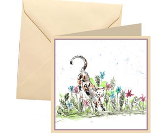 Carte de voeux chat, carte vierge, carte de voeux, carte d'anniversaire, carte de correspondance, carte de remerciement, carte de remerciement chat, carte de chat