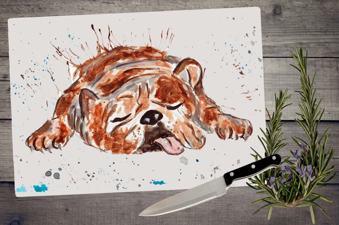 Bulldog Chopping Board Animal Chopping Board Cutting Board Etsy UK