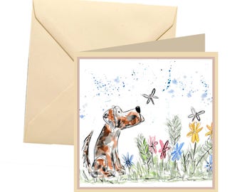 Carte de vœux pour chien, carte vierge, carte de vœux, carte d’anniversaire, carte pour chien, carte de note, carte de remerciement, carte de note pour chien, amoureux des chiens