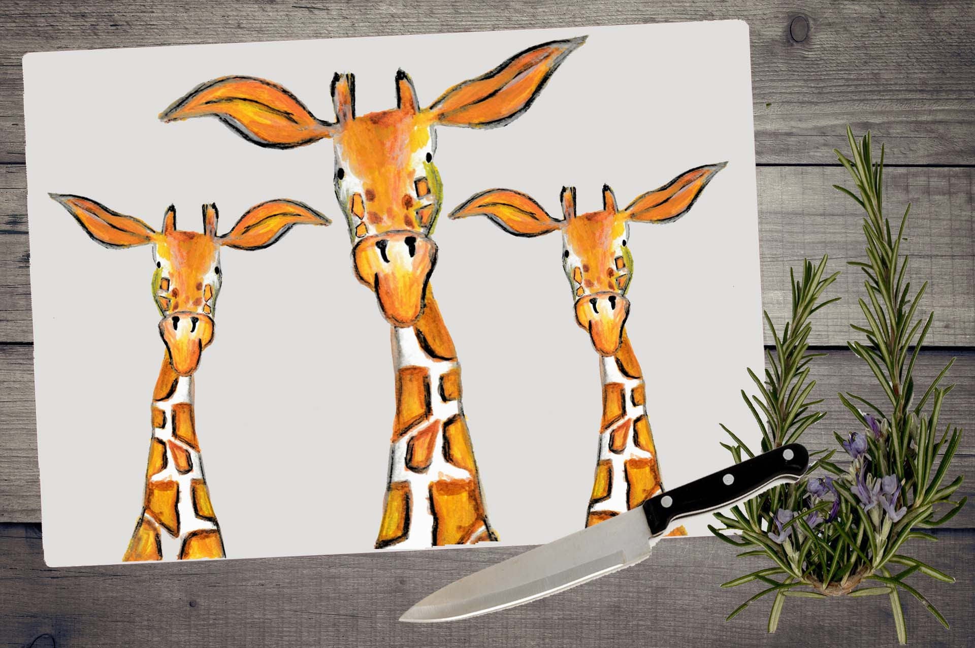 Giraffe Chopping Board Giraffe Worktop Saver Cutting Board Etsy UK