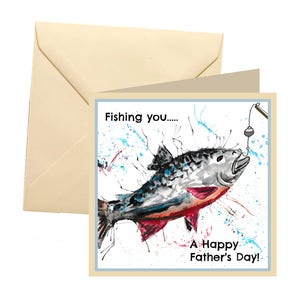 Carte fête des pères, Carte pêche, pêche, carte pour papa, fête des pères, carte poisson, carte pêche pour papa