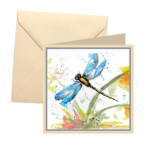 Carte de voeux libellule, carte vierge, carte de voeux, carte d'anniversaire, carte vierge libellule, carte animalier, carte de remerciement