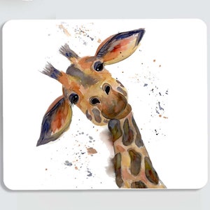 Giraffe placemat, personalised giraffe placemat, childrens placemat, dining placemat