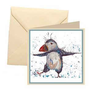 Carte de voeux macareux, carte vierge, carte de voeux, carte d'anniversaire, carte de correspondance, carte d'anniversaire, carte vierge macareux, carte animal drôle