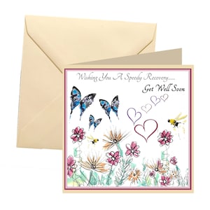 Carte de rétablissement, carte de rétablissement florale, carte de rétablissement bientôt, carte de maladie, carte de maladie