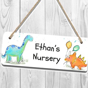 Dinosaur door plaque, personalised door plaque, childrens name plaque, childrens door plaque, kids name sign, dinosaur gift