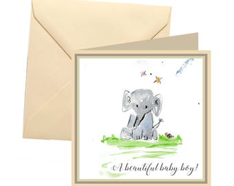 New baby boy card, new baby greetings card, its a boy card, new baby, new baby boy, baby shower card