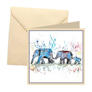 Carte de vœux éléphant, carte vierge, carte de vœux, carte d’anniversaire, carte de note, carte de remerciement, carte vierge éléphant, carte d’anniversaire éléphant