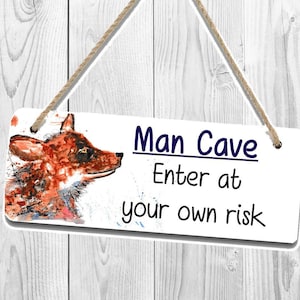 Man cave plaque, man cave sign, man cave, man shed, enter at your own risk, Dad gift, Grandad gift