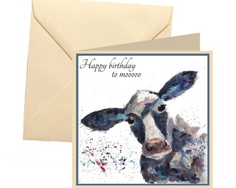 cow greetings card, cow birthday card, greetings card, birthday card, cow card, fun birthday, joke birthday