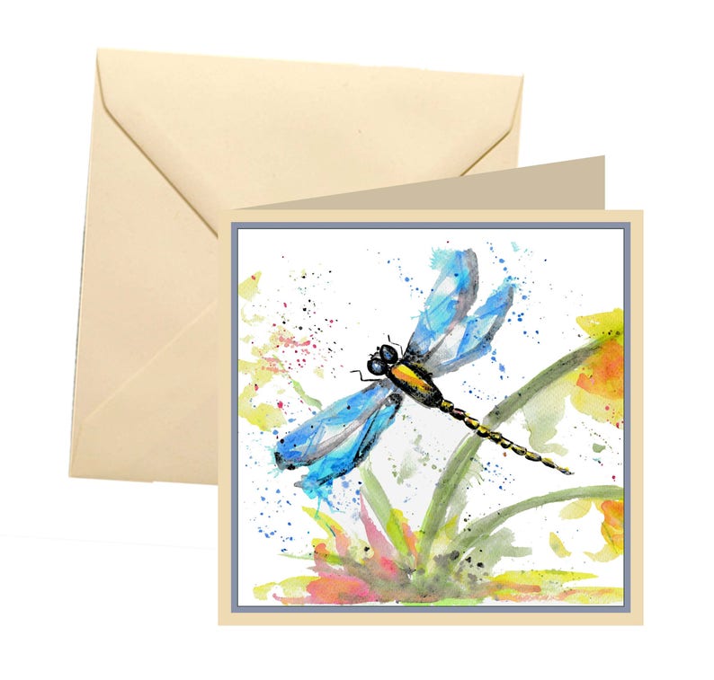 Multi pack wildlife cards, bee greetings card, dragonfly card, pack of cards, 6 pack of cards, wildlife cards image 3
