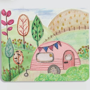 Caravan placemat, personalised caravan placemat, caravan lover gift, caravan, caravan kitchenware