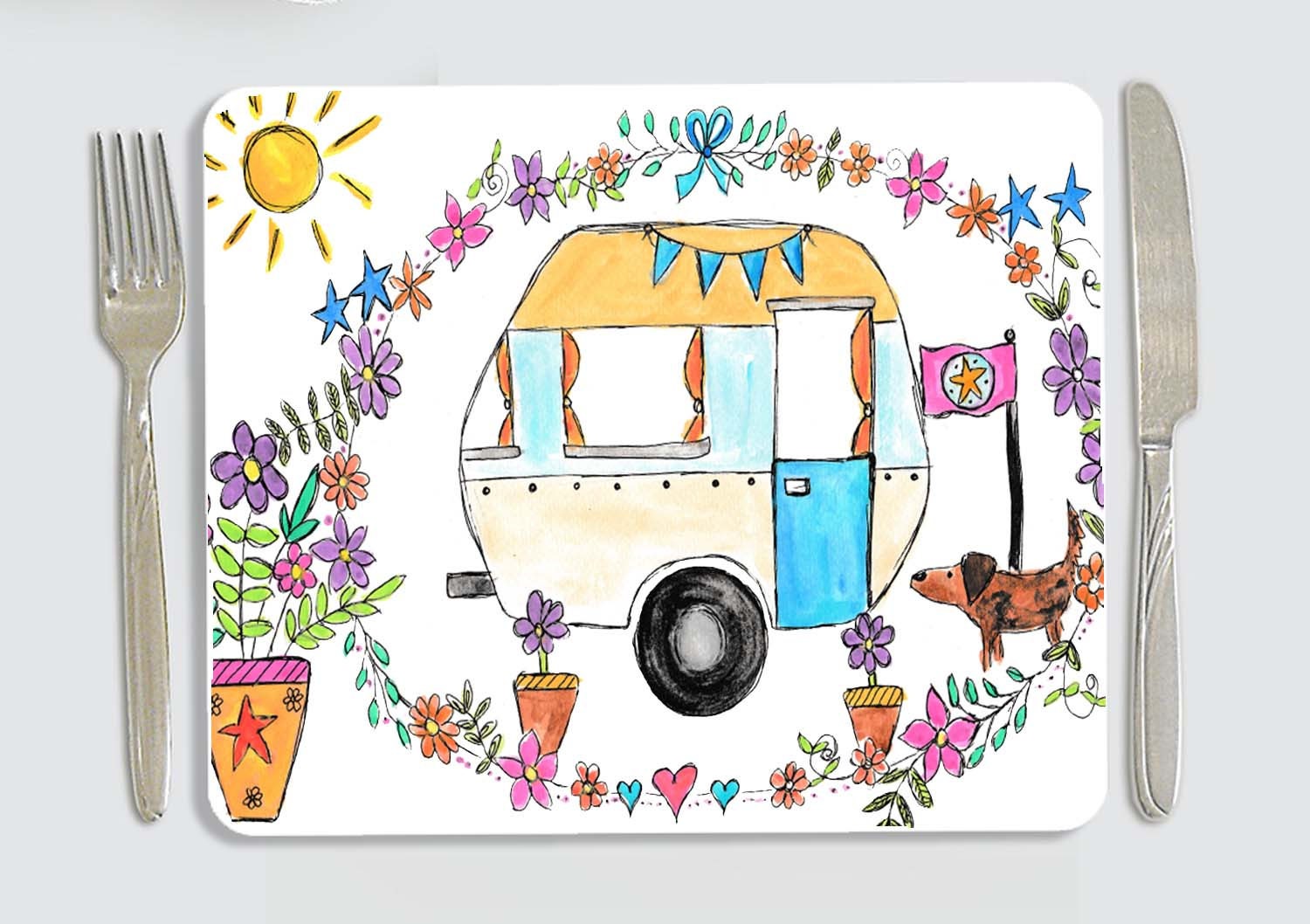 Caravan Placemat Personalised Caravan Placemat Caravan Lover Etsy UK