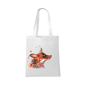 Fuchs Tasche, personalisierte Einkaufstasche, natürliche Tasche, Einkaufstasche, Fuchs Geschenk, Fuchs Liebhaber, Fuchs