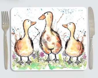Ducks placemat, personalised duck placemat, placemat, country kitchen, cute duck placemat