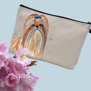 Shih Tzu Kosmetiktasche, Kosmetiktasche, Kosmetiktasche, Shih Tzu Liebhabergeschenk, personalisiert
